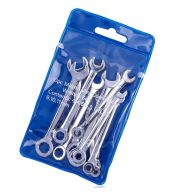 Mini Combination Spanner CR-V Steel Chrome Vanadium 15° Offset Open & Ring Ends | Compact Adjustable Wrench for Tight Spaces Nuts Bolts | Mirror Polished Non-Slip Grip High Torque - UAE DIY Construction Mechanics Stock 